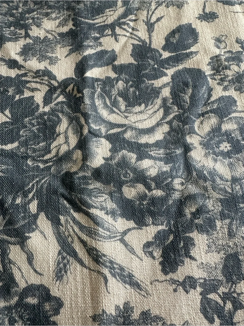 Pottery Barn Sorrel Toile Throw Pillow Cover in Blue on Cream